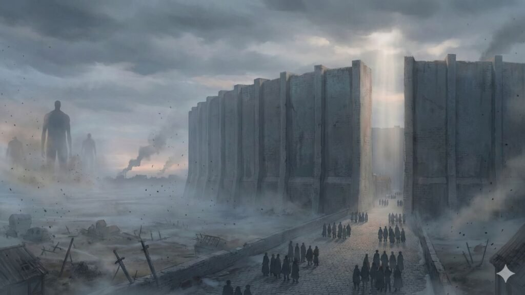 attack on titan great titan war and the creation of the walls